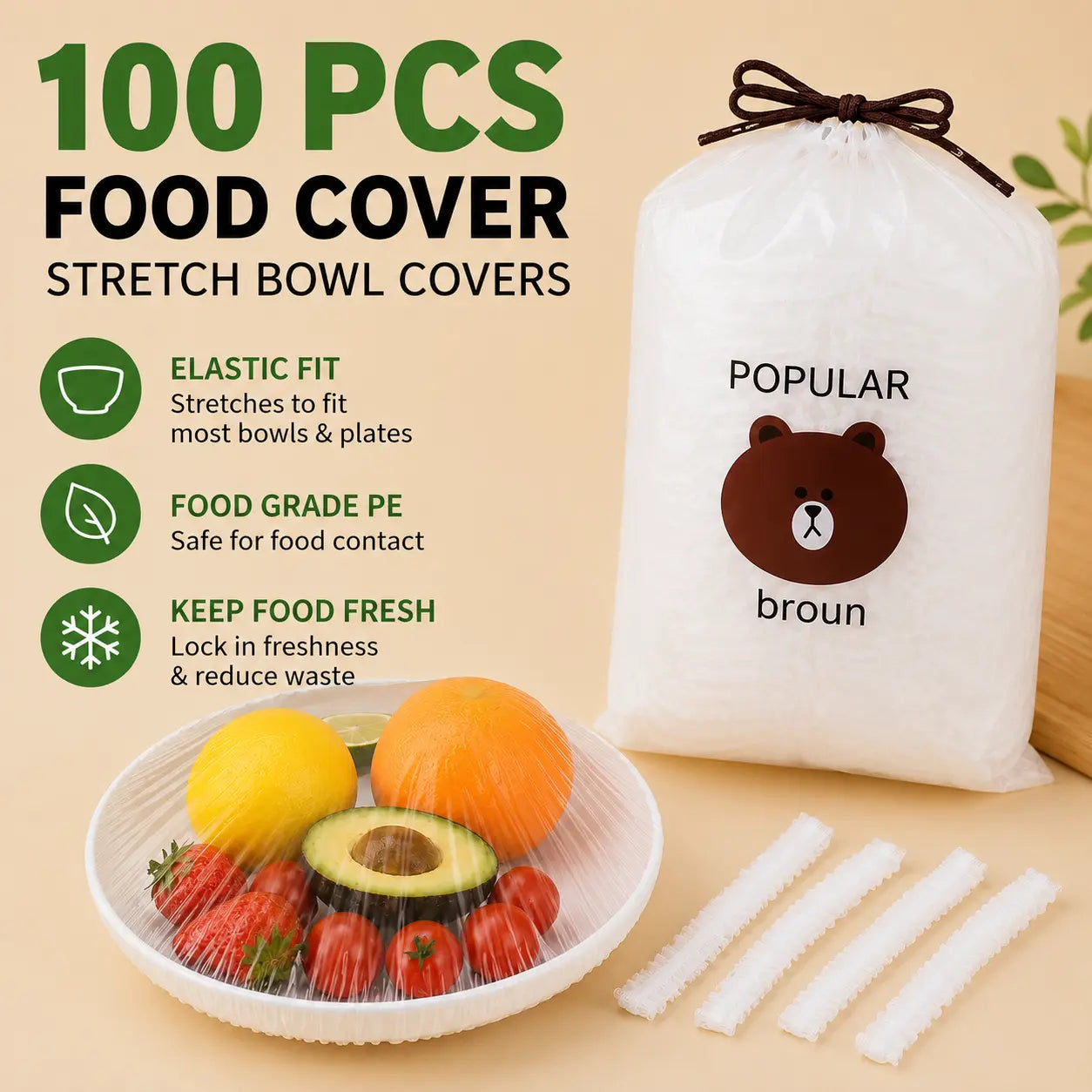Disposable Stretch Food Covers - Image 1